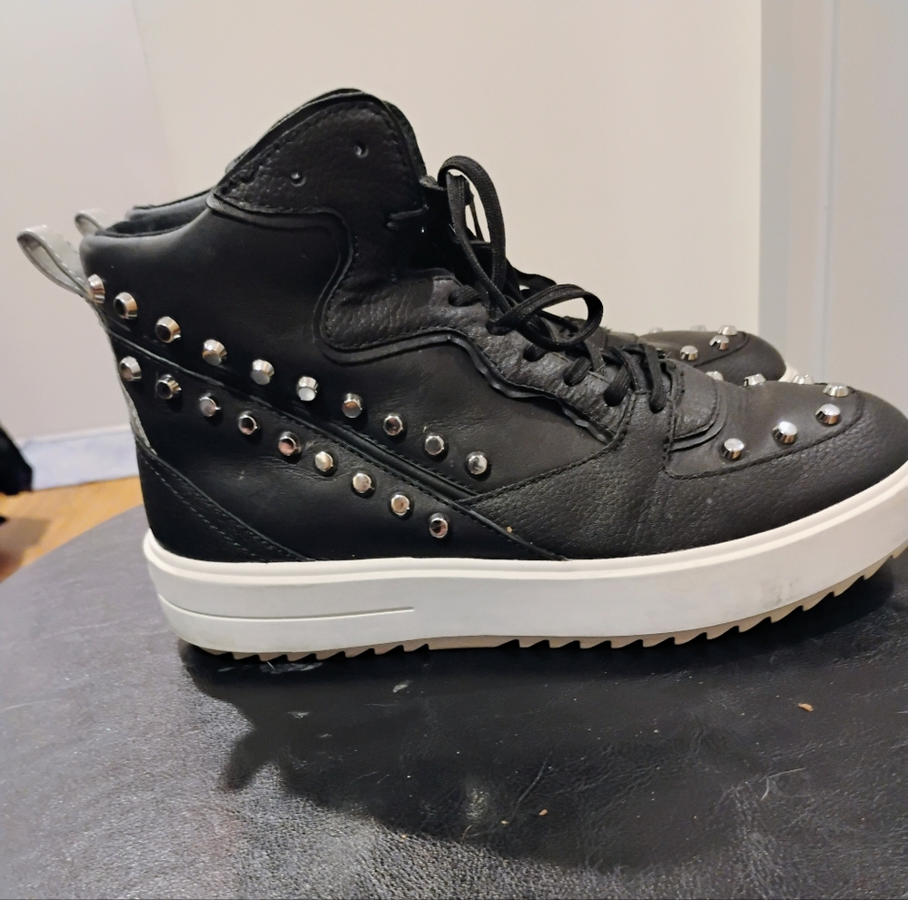 Michael Kors Black Studded High-Top Sneakers